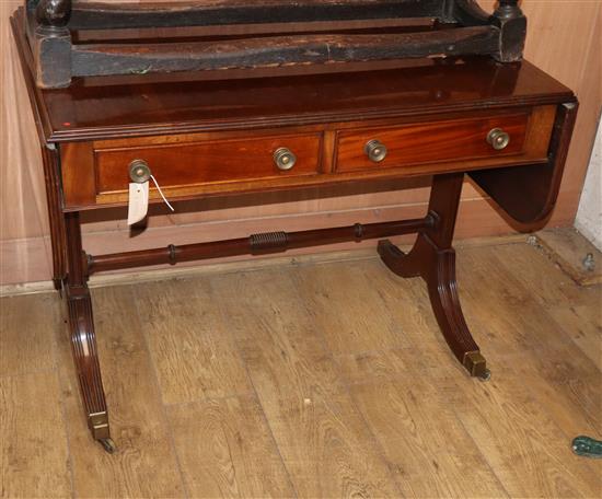 A Regency style mahogany sofa table W.93cm